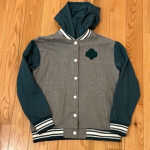 Women's Gray and Teal Girl Scout Hoodie